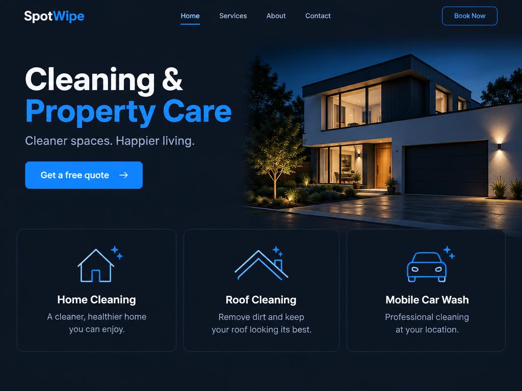 SpotWipe: Clean & Care interface
